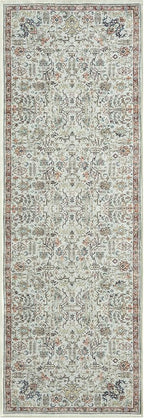 Keen Home Design 2x10 Rug - Machine Washable Runner Rug with Non-Slip Backing, Ideal for Hallway, Entryway, Kitchen, Laundry Room - Vintage, Easy Clean, Durable, Low Pile - (2'6" x 10')