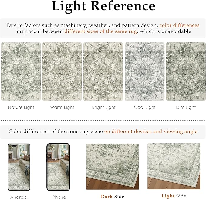 Green Area Rug 2x3 Washable Entryway Carpet Vintage Kitchen Soft Retro Low Pile Thin Non Slip Door Mat Entrance Oriental Medallion Throw Rug for Bathroom Office Bedroom Dining Room