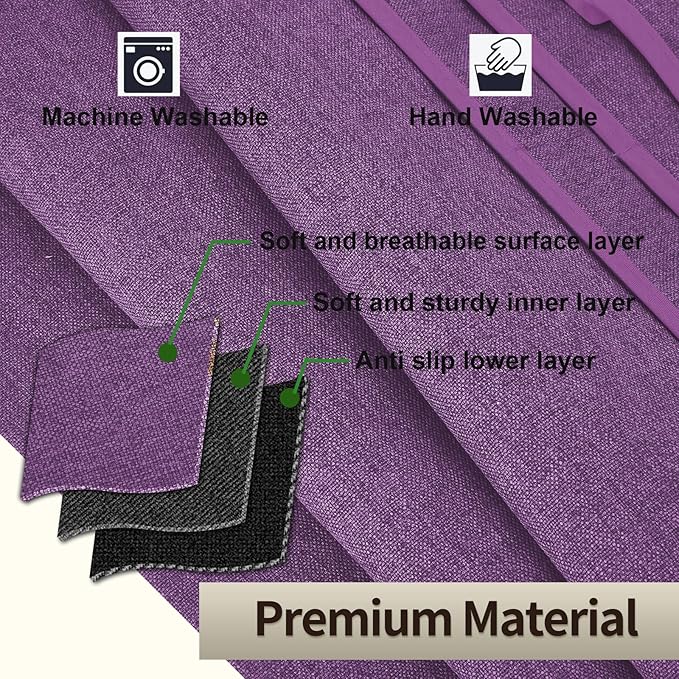 Teniux Remote Control Holder Armchair Caddy for Recliner Couch, Non-Slip Armrest Organizer with 5 Pockets for Magazine, Tablet, Phone, iPad (Purple)