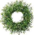 24 Inch Summer Wreaths for Front Door Wreath Spring Outdoor Green Door Wreath for All Seasons Porch Wall Indoor Outdoor Living Room Bedroom Window Farmhouse Home Decoration