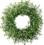 24 Inch Summer Wreaths for Front Door Wreath Spring Outdoor Green Door Wreath for All Seasons Porch Wall Indoor Outdoor Living Room Bedroom Window Farmhouse Home Decoration