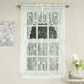Sweet Home Collection 5 Pc Kitchen Curtain Set, Swag, Valance, Choice of 24 Songbird Cream, 36" Tier Pair