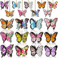 Geelin 36 Pcs Summer Wood Hanging Ornaments for Tree Mini Tree Decorations Hawaiian Beach Wooden Pendant Decorations with String for Luau Party Supplies(Butterfly)