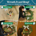 2-Pack 8 Inch Wire Wreath Frame – Round Metal Wreath Form with Ring Design for DIY Crafts, Floral Projects, and Home Decor – Dark Green Wire Frame for Christmas Holiday & Weddings