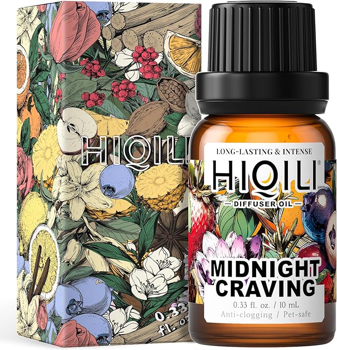 HIQILI Midnight Craving Diffuser Oil, Inspired by Y S.L's B.Lack O.pium, for Home & Hotel, Long-Lasting Fragrance Oil- 0.34 Fl Oz