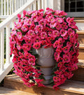 HyeFlora Artificial Flowers for Outdoors 2pcs Faux Silk Pansy Vines Lush UV Resistant Fake Hanging Flower Plants for Outside Porch Yard Patio Window Box (Rose)