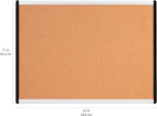 Amazon Basics Cork Bulletin Board, 17" x 23", Pin Board for Office & Home, Wall Organizer with Aluminum Frame, Lightweight, Easy to Install, 3-Pack