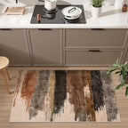 Ciicool Modern Abstract Area Rug 2x3 Washable Small Entryway Rugs, Black Brown Non-Slip Low Pile Throw Entry Rug, Foldable Kitchen Bathroom Rugs Floor Carpet for Entrance Bedroom Indoor Doormat
