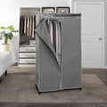 Simplify, Organizer, for Clothes and Accessories, Heavy Duty, Hanging Rod, Easy to Assemble in Grey 36" Wide Portable Closet (4062-GREY)