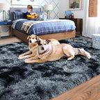 Rugs for Living Room 8x10, Soft Shaggy Modern Shag Area Rug for Bedroom, Upgrade Non-Slip Plush Fluffy Carpet for Kids Boys Girls Room Home Decor Aesthetic, Blue Grey