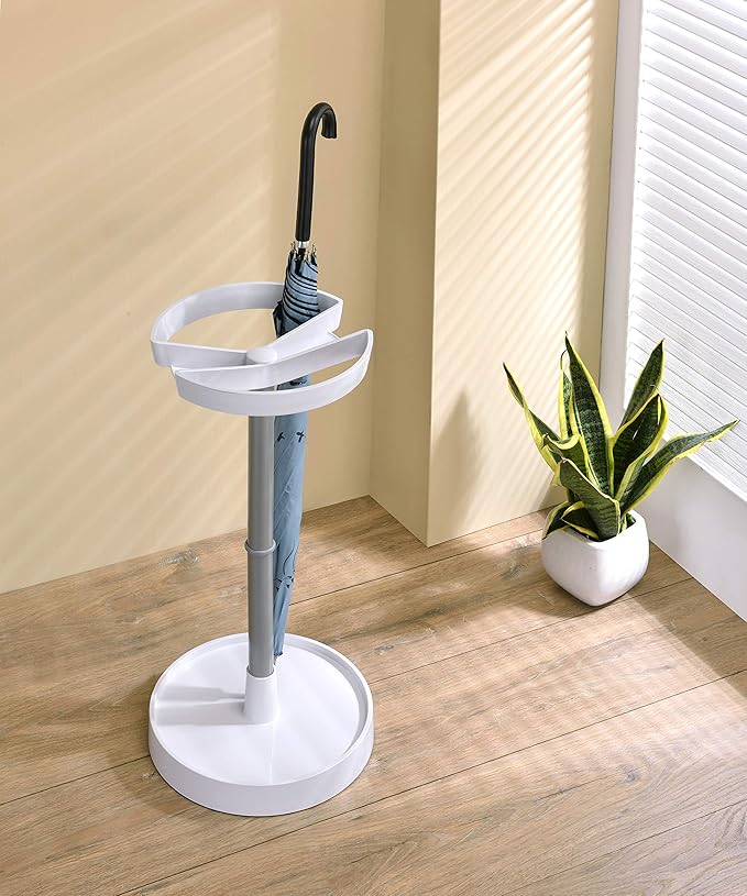 Kings Brand Furniture - Bromna Umbrella Stand Rack, Free Standing Umbrella Holder, White