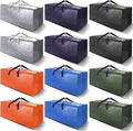 12 Pack Heavy Duty Extra Large Moving Bags W/Backpack Straps - Strong Handles & Zippers, Storage Totes For Space Saving, Fold Flat, Alternative to Moving Box and Storage Bin, Multicolor