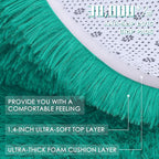 OLANLY 5x7 Machine Washable Large Area Rugs for Living Room, Bedroom, Soft Fluffy Shaggy Bedside Rug, Indoor Floor Carpet for Kids Girls and Boys, Dorms, Nursery, Home Decor Aesthetic, Teal Green