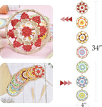 DrCor Boho Mandala Dream Catcher Wall Decor Rainbow Boho Garland Dream Catcher for Patio Girls Bedroom Teens Toddlers Room Dorm Wedding Decor
