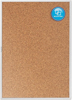 Quartet Cork Bulletin Board 72"W x 48"H Pin Board, Silver Aluminum Frame (2307)