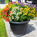 16 Bundles Artificial Fake Pansy Flowers for Outdoor - Yellow, White，Sunset red & Purple Faux Pansies Flowers, Fake Flowers for Outdoor Planters, Porch, Garden, Window Boxes, and Home Decoration