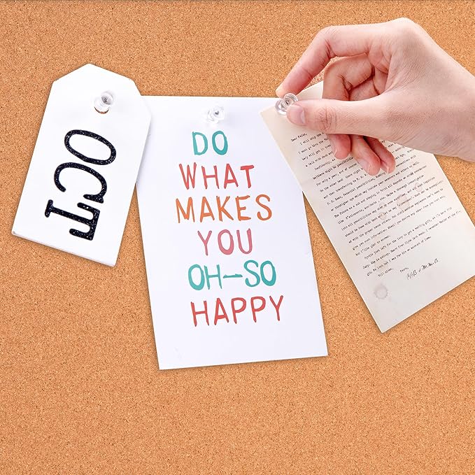 Amazon Basics Cork Bulletin Board, 23" x 17", Lightweight, Easy to Mount, Aluminum/Plastic Frame