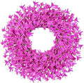 26 Inch Spring Wreaths for Front Door Large Easter Valentines Forsythia Floral Summer Spring Door Wreaths Outdoor All Season Spring Decor for Home Porch Room Window Wall Farmhouse Decor(Rose red)