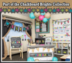 Teacher Created Resources Chalkboard Brights Creative Class Fabric for Classroom Bulletin Boards, Pillows, Curtains, and Crafts