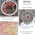 Dream Catchers, Pink Dream Catcher Tree of Life Wall Decor, with Natural Healing Crystal Stone, Perfect Pink Crystal Handmade Dreamlike Dream Catchers for Girls Bedroom Decor Art Craft Gift