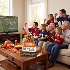 Lineshading 4 Pcs Fall Table Decorations for Home Thanksgiving Football Turkey Wooden Stacked Sign Decor Thanksgiving Tiered Tray Decor Rustic Wooden Football Turkey Block Sign for Harvest Party Shelf