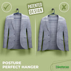 NEATERIZE Clothes Hangers Plastic 100 Pack for Adults - Plastic Hangers, The Perfect Coat Hanger and Space Saving Clothes Hangers for Closet - Navy Blue Hangers