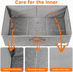 6 Inches Under Bed Storage with Wheels Pack of 2, Underbed Shoe Storage Container Bin with Clear Lid Cover, Rolling Under Bed Drawer Bag Basket for Shoe Organizer Sheet Sweater - Grey