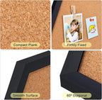 Facilife 4 Packs Cork Board,Corkboards for Wall,Small Cork Board Decorations,Cork Boards for Walls with Frame, Decorative for Office, School & Home