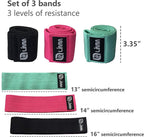 Fittest Pro by Limm Resistance Bands for Legs and Butt, Fabric Exercise Loop Bands Yoga, Pilates, Rehab, Fitness and Home Workout, Strength Bands for Booty