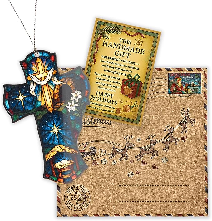 Nativity Cross Christmas Ornament 2026, Christian Christmas Ornaments Religious Gift, Cross Christmas Tree Decor, Nativity Scene Ornament Easter Faith Decor