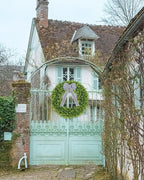 Vlorart 32" Faux Boxwood Wreath, Artificial Large Boxwood Wreaths Front Door, Spring Summer Waterproof Green Wreath Hanging with A Bow for Wall Farmhouse Outside Window Wedding Party Decor Year Round
