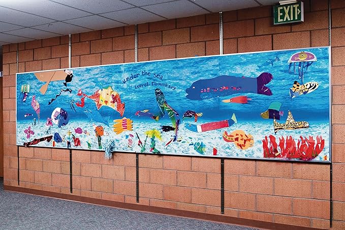 Fadeless Bulletin Board Paper, Fade-Resistant Paper for Classroom Decor, 48” x 12’, Under the Sea, 1 Roll