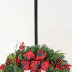 Haute Decor Dual-Sided Wreath Hanger (Matte Black) - Hang Decorations on Front and Back of Your Door - Strong Hooks Hold up to 20 pounds on Each Side