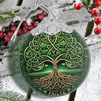 Tree of Life Stained Glass Hanging Ornament - Christmas Tree Decoration, Holiday Ornament, Gift Idea