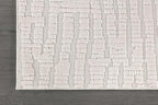 Modern Micro Loop Indoor Area Rugs for Living Room Bedroom Kitchen Geometric Pebble White 4x6 Luxury Durable Low and High Pile Non-Shedding Stain Resistant Soft Area Carpet 4 x 6