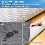 Non-Slip Rug Pads 1/4” Thick, 5x8Ft Waterproof Rugs Non Skid Rug Pad for All Floors and Finishes Durable Hardwood Floor Protective Felt Keeps Rugs in Place, Safe and Secure