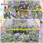 LLZLL Purple Spring Wreaths for Front Door 22 Inch Summer Wreath Artificial Violet Lavender Wreath with Eucalyptus Leaf for Spring Easter Home Decorations