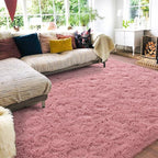 Rugs for Living Room 6x9, Soft Shaggy Modern Shag Area Rug for Bedroom, Upgrade Non-Slip Plush Fluffy Carpet for Kids Boys Girls Room Home Decor Aesthetic, Blush