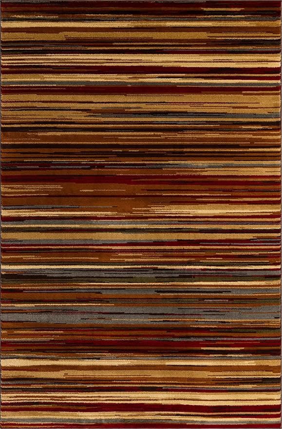 Unique Loom Barista Collection Area Rug - Icatu (5' 1" x 8' Rectangle Beige/Brown)