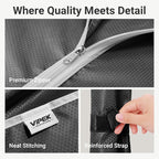 VIPEK V5LC Garment Rack Heavy Duty Covered Clothes Racks with Dimmable LED Light 3000K Warm White, Portable Closet Wardrobe Freestanding Clothing Racks for Hanging Clothes, Black Rack with Black Cover