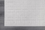 Micro Loop Indoor Rug White 10x14 Boho Geometric Neutral Area Rugs for Living Room Soft Luxury Modern Low and High Pile Durable Stain Resistant Non-Shedding Indoor Area Carpet 10 x 14