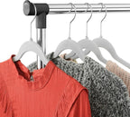 Whitmor Folding Garment Rack - Rolling Clothes Hanger - Adjustable Height - Black