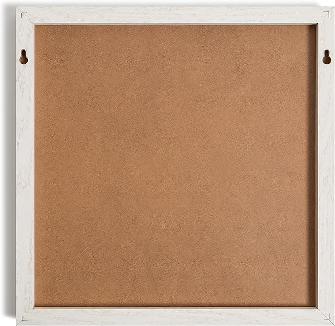 U Brands Rustic Weekly Dry Erase Board with White Wooden Frame, Office Supplies, 14” x 14”
