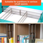 Adjustable Drawer Dividers for Clothes - 4 Pack Transparent Dresser Organizers, Shallow Drawer Dividers for Clothes, Kitchen, Office, Bathroom Storage