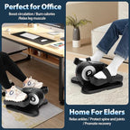 Under Desk Elliptical Machine, Eliptical Leg Exerciser As Seen On TV with Remote,12 Speed Levels for Whole Family,Forward & Reverse Direction, Auto & Manual Mode, Quiet Portable Machine, Home & Office