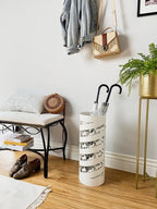 Mango Steam Round Cat Spiral Umbrella Stand 22" Tall, White