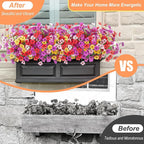 16 Pcs Artificial Fake Flowers for Outdoor Spring Decoration, Faux Silk Flowers No Fade Uv Resistant Daisy Flower Plants for Outdoor Planters Garden Yard Porch Patio Balcony Pathway Decor (Mix)