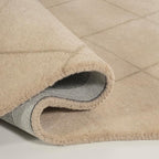 JONATHAN Y Bean Grid Handwoven Wool Beige/Light Brown Shaped Indoor Area Rug, 6x9, Modern, Plaid, Easy-Cleaning for Living Room, Bedroom, Kitchen, Pet Friendly, Non-Shedding (GST104A-6)