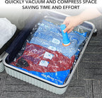 MEIQIHOME Vacuum Storage Bags, Space Saver Sealer Bags,Vacuum seal bags for clothing, Pillows, Comforters, Blankets, Bedding,16 Combo Epump