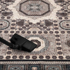 Keen Home Design 9x12 Rug - Machine Washable Area Rug with Non-Slip Backing, Ideal for Living Room, Dining Room, Bedroom - Vintage, Easy Clean, Durable, Low Pile Rug - (9' x 12')